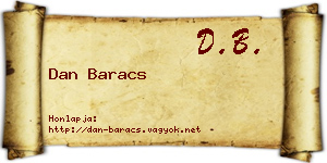 Dan Baracs névjegykártya